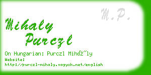 mihaly purczl business card